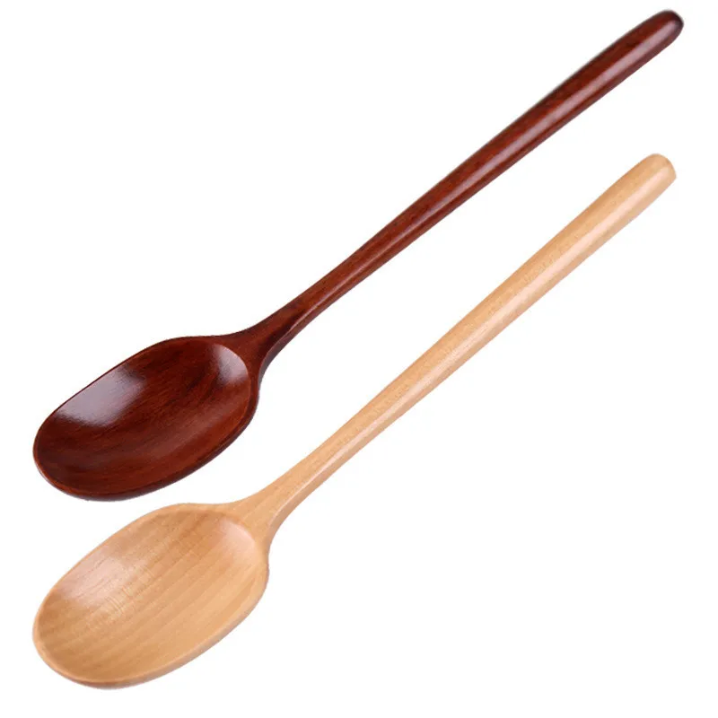 

23,5*4,2 см Натуральная деревянная ложка для супа в японском стиле для кухни, безопасная деревянная ложка для риса, приблизительно 2 шт.