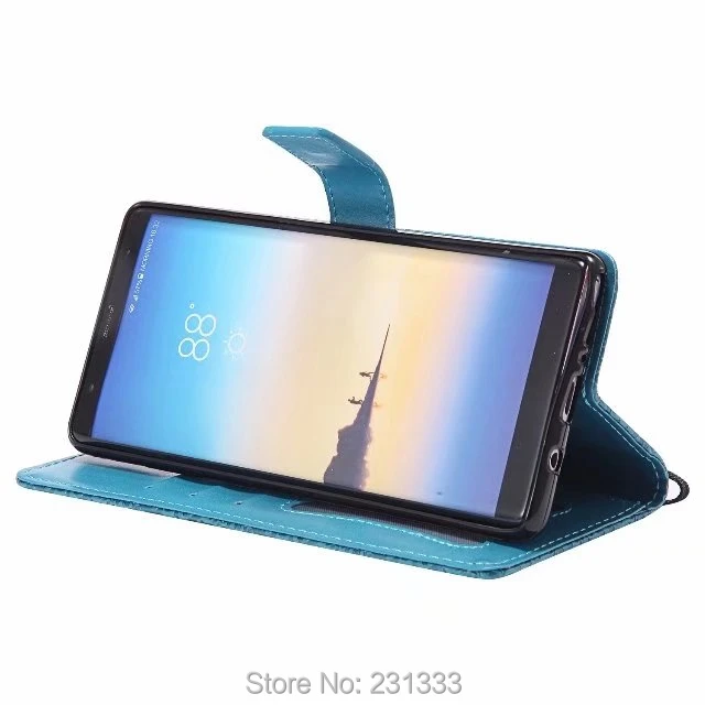Кожаный чехол кошелек C ku с цветком для Samsung Galaxy NOTE 8 S6 S7 EDGE S8 PLUS A8 2018 J710 Лавандовая