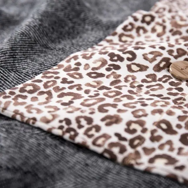 Leopard постельных принадлежностей из египетского хлопка пододеяльник кровати лист