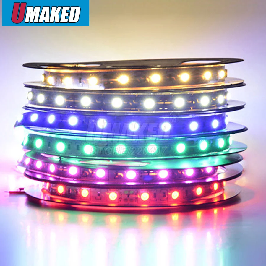 Водонепроницаемая светодиодная лента 5050 SMD 5 м 12 В fexible Светодиодная 60