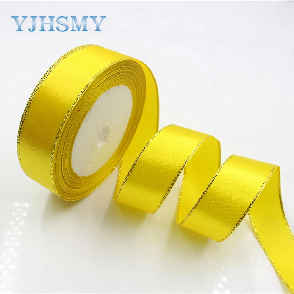 YJHSMY K 171023 25MM 248 25 мм 5 цветов на выбор ярдов шелковая атласная лента свадебные