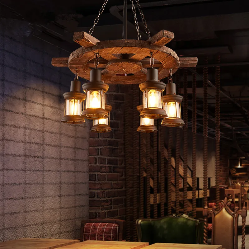 Новинка 2017 деревянная декоративная люстра Американская деревня креативная