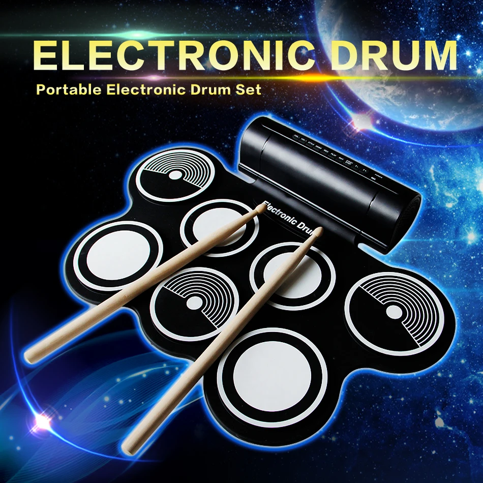 Новый электронный барабан с USB MIDI портом многоцветный простой в