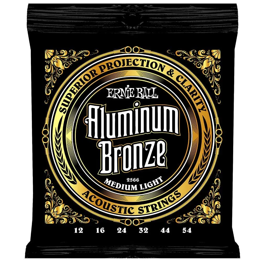 Ernie Ball 2566 алюминиевые бронзовые средние световые акустические струны 012 054|acoustic