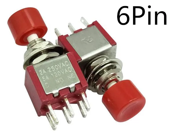 6Pin 6 мм 3Pin 6Pin 9Pin кулисный переключатель включения-ВКЛ/ВКЛ-ВЫКЛ-на тумблер MTS-102/103/202/203/402/403 - Цвет: 6Pin