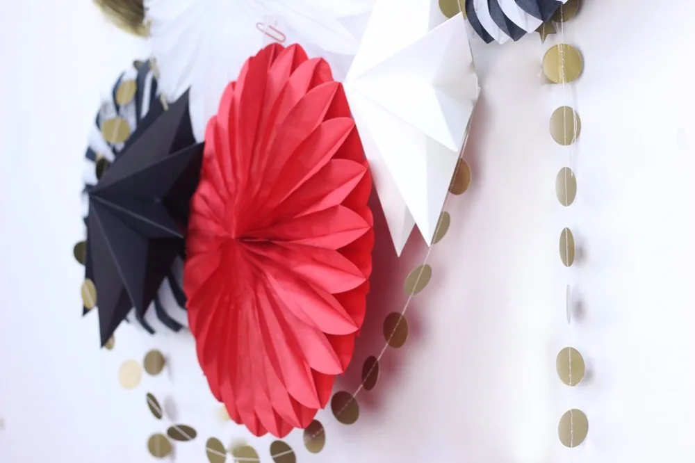 10pcs Home Decorative Set Paper Fan/9 Angles Star/Star Garland/Christmas Banner Decoration For Birthday Wedding Party Decoration