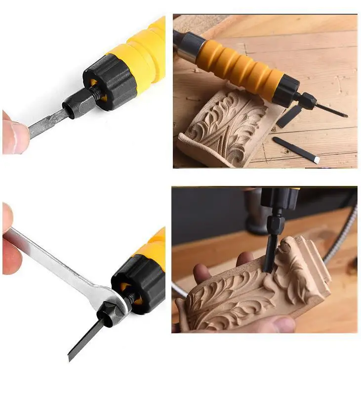 Инструменты для резьбы с гибким валом вращающийся гибкий вал 5 лезвиями гравера