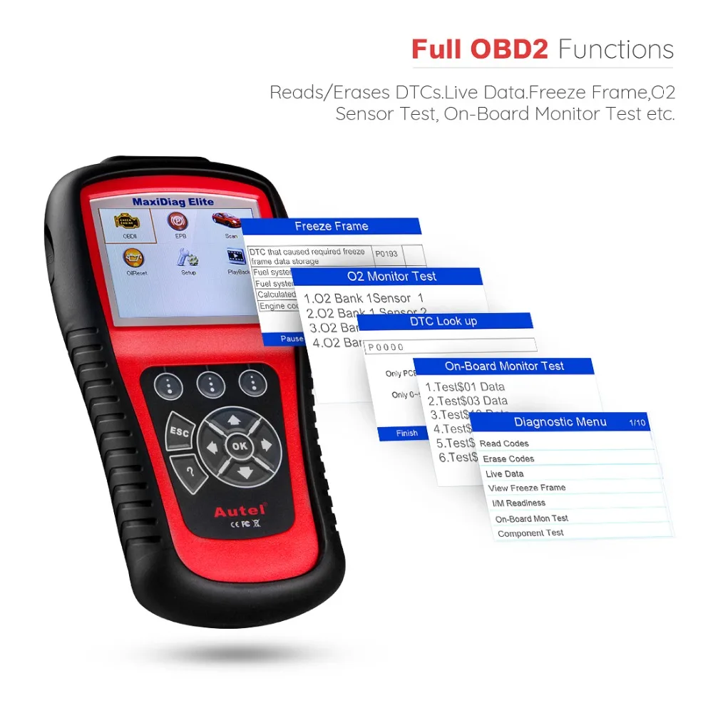 Autel MaxiDiag Elite MD802 OBD2 сканер OBD2 автоматический сканер диагностический инструмент OBD 2 Автомобильный диагностический сканер Eobd автоматический сканер