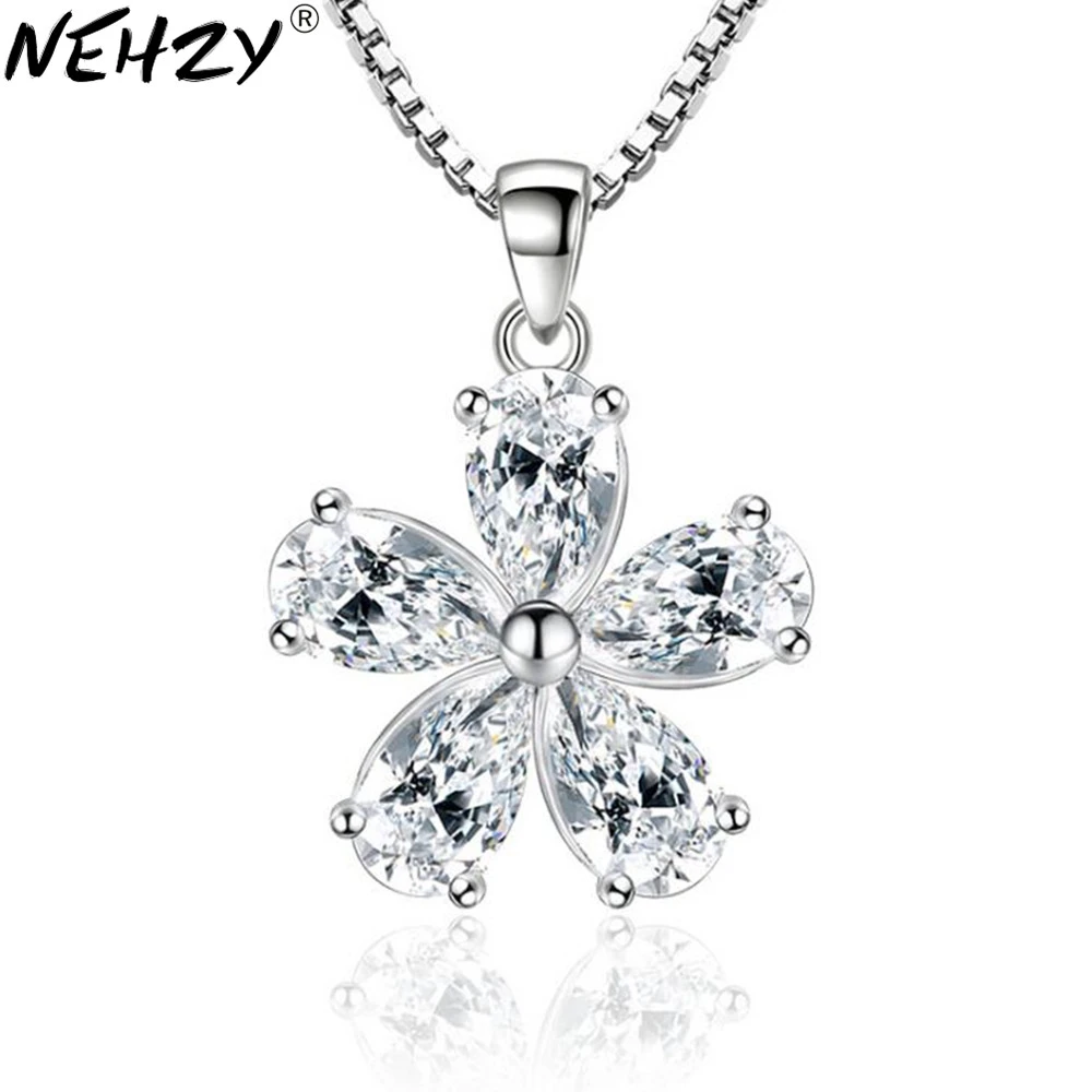 

NEHZY S925 Stamp new woman Brand necklace pendant female pear shaped pendants pendants high-grade fashion jewelry 45CM