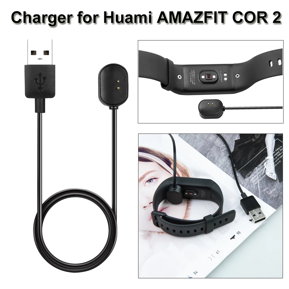 1 м Смарт часы USB Зарядка Док станция зарядное устройство кабель для Xiaomi Huami Amazfit Band