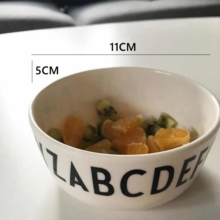 Bowl Тарелки с буквенным принтом, миски для супа, блюда для еды, спагетти, тарелка для детского питания, салат, паста, десертная тарелка, столовая посуда, домашняя посуда - Цвет: Bowl