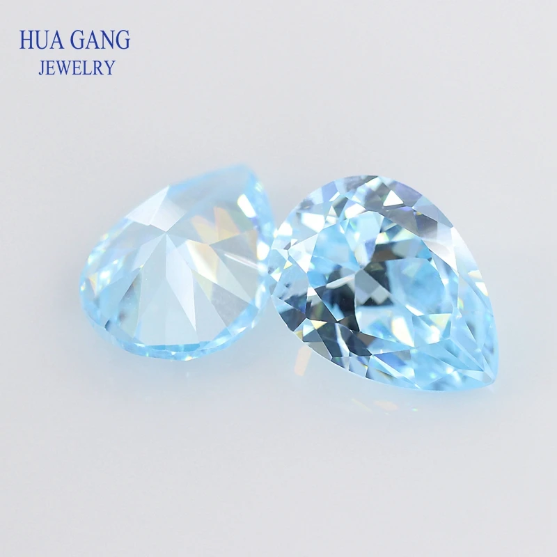 2x3-15x20mm светильник в форме груши Seablue AAAAA кубический цирконий искусственные камни CZ камень для ювелирных изделий