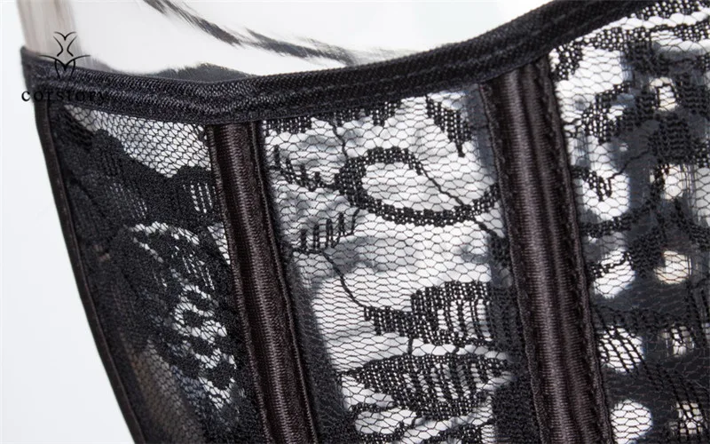 Корсет женский кружевной с цветочным принтом в готическом стиле 6XL|Бюстье и