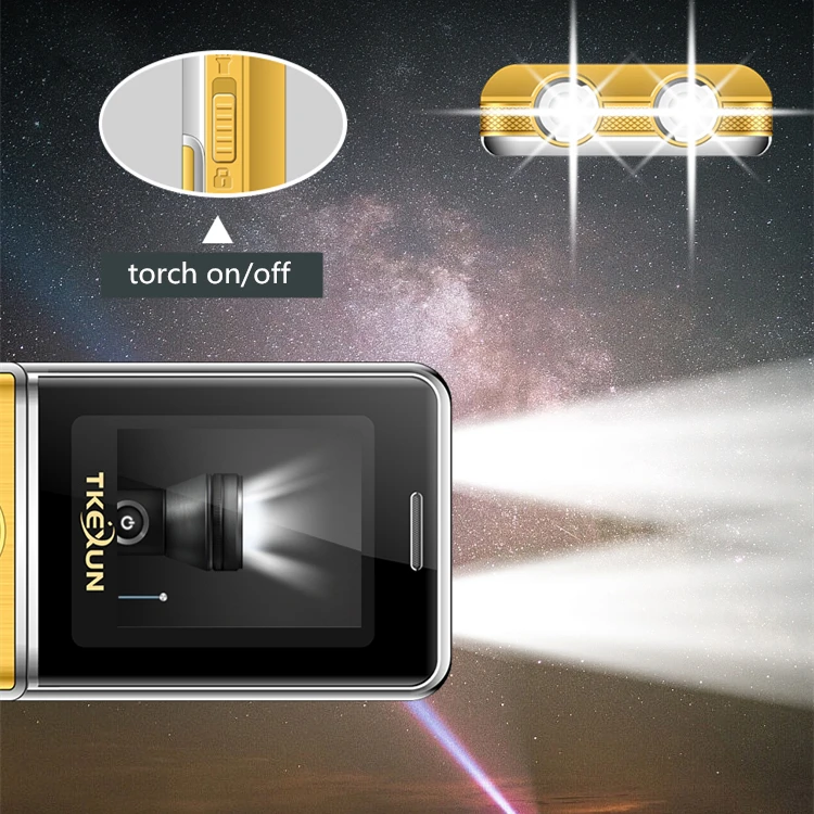 TKEXUN G6000 мобильный телефон с откидной крышкой 1 8 дюймов две sim карты четыре