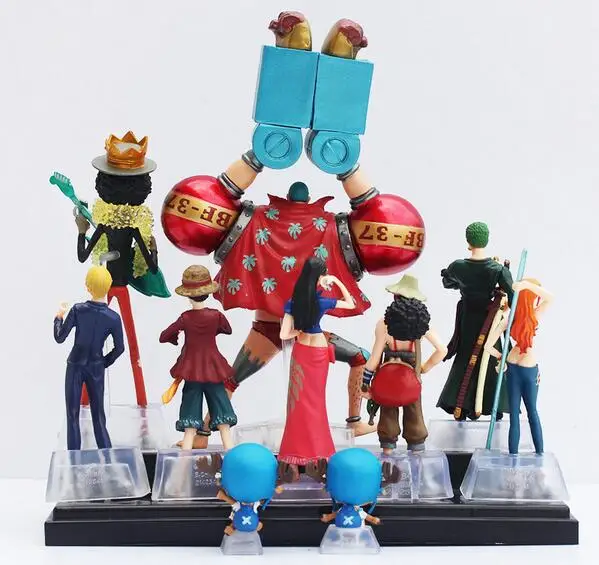 10 шт./лот цельная Обезьяна D. Фигурки героев Luffy Roronoa Zoro Nami Usopp Sanji Tony Chopper Nico Robin из