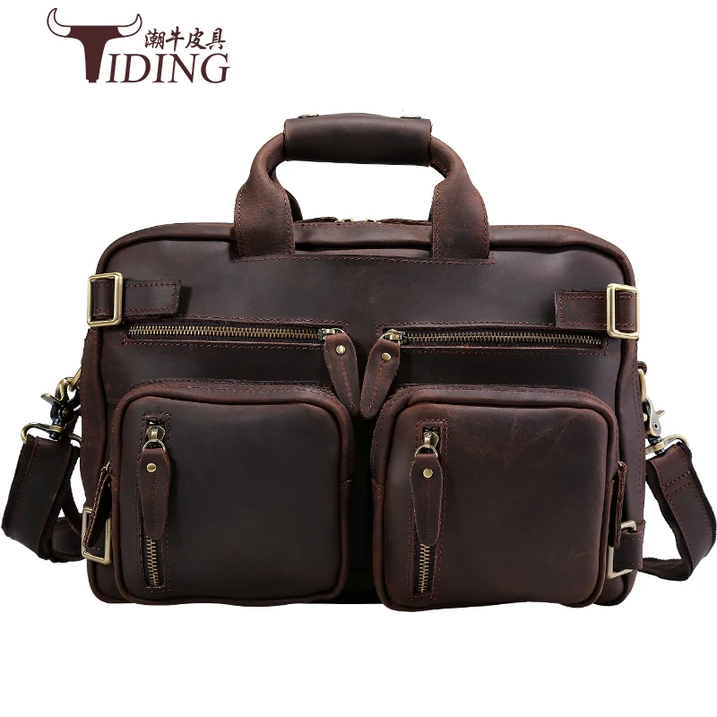 Рюкзак Crazy Horse мужской из натуральной кожи многофункциональный|backpack travel bag|backpack