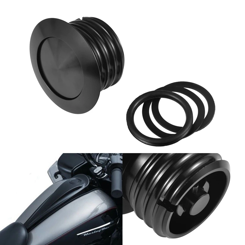 Черная всплывающая газовая Крышка для Harley Flush крышка резервуара