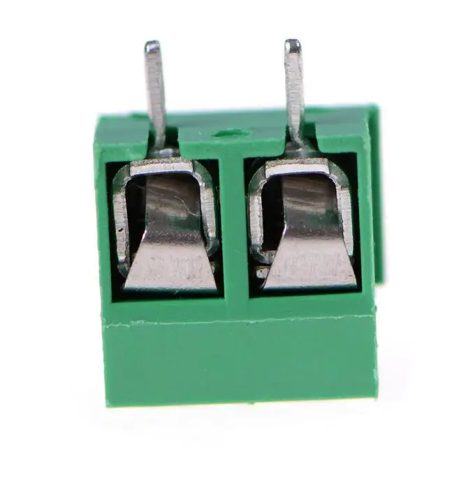 GREEN 10PCS KF301-2P KF301-5.0-2P KF301 винт 2Pin 5,0 мм прямой контакт PCB винт блок 3 цвета черный/красный/зеленый/синий - Цвет: GREEN 10PCS