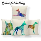 Наволочка для подушки Greyhound, тканевая наволочка для диванной подушки в деревенском стиле, 45x45 см, подушки с таксой