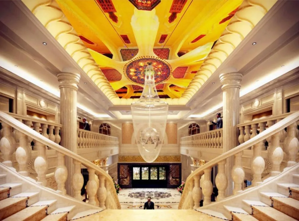 Креативные потолочные фрески обои 3D стереоскопические космические для спальни