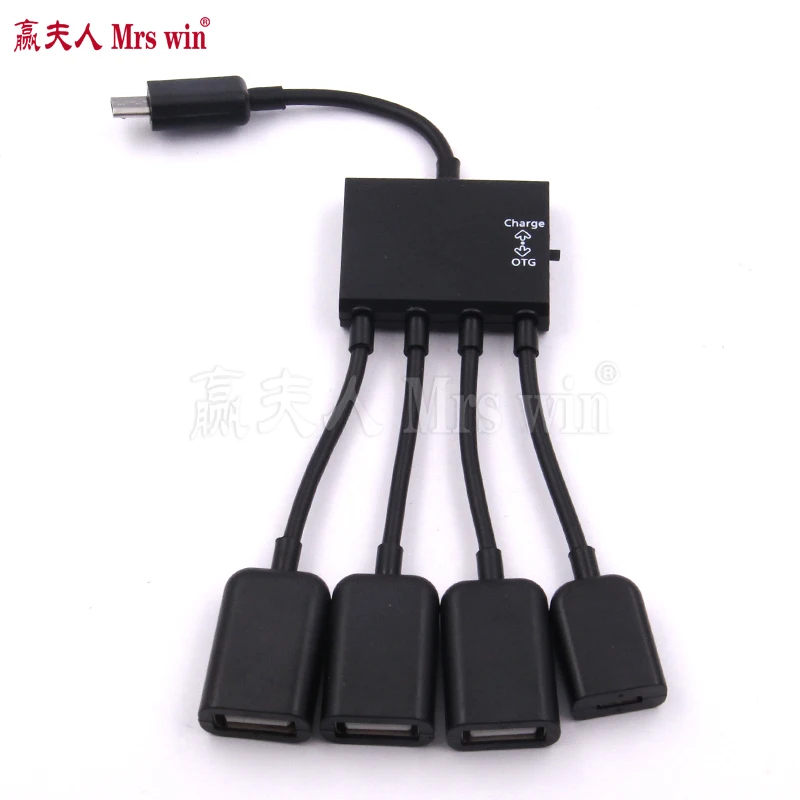 Новейший 4 порта USB Power OTG Hub Кабельный соединитель сплиттер для смартфона