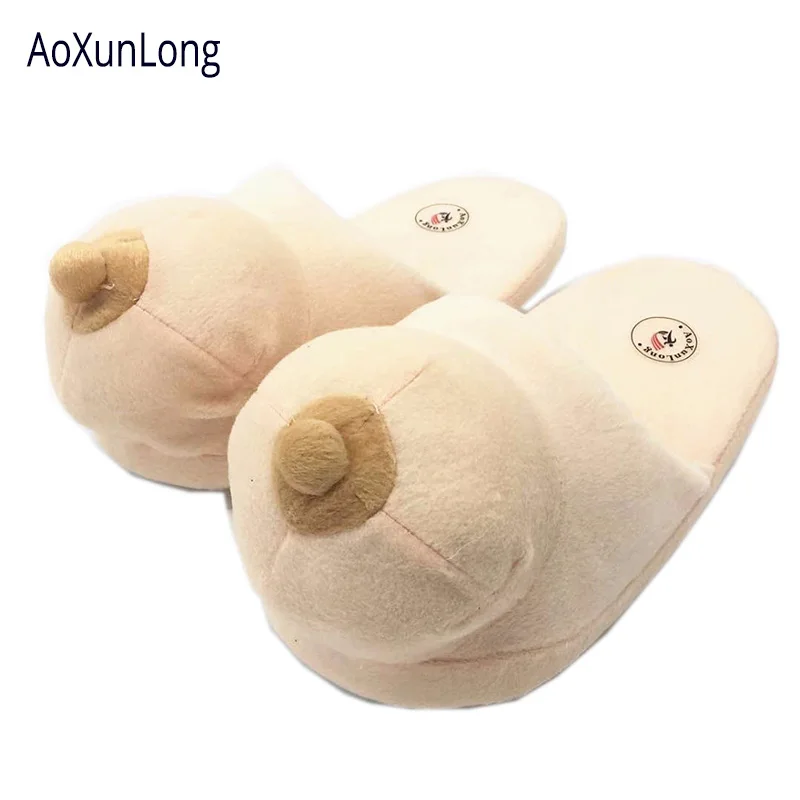 AoXunLong/зимние тапочки; женские домашние тапочки; забавные желтые Тапочки унисекс из натуральной кожи; женская домашняя обувь для пар