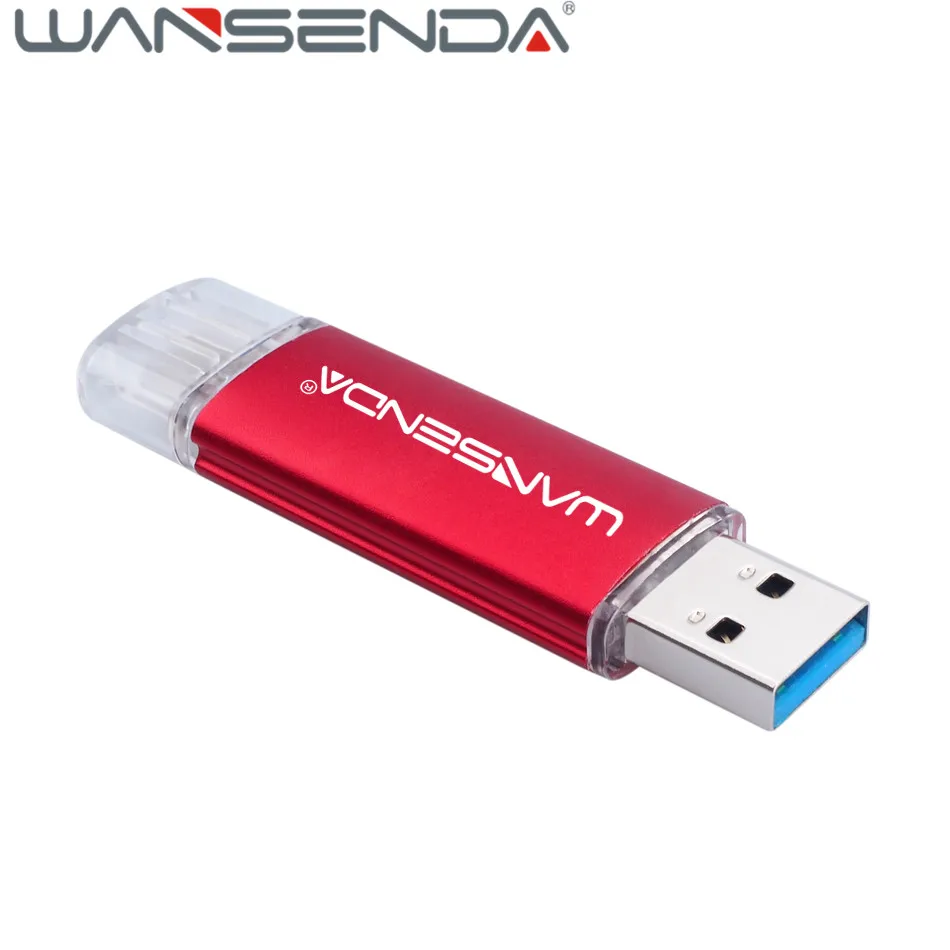 Флеш накопитель WANSENDA OTG USB 3 0 высокоскоростной флеш 256 ГБ 128 Гб 64 32 карта памяти для