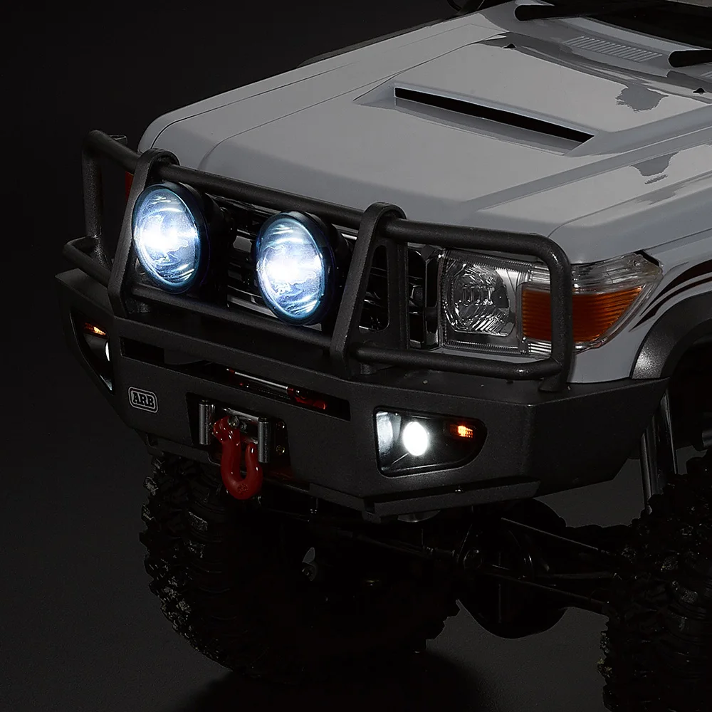 Передний бампер из сплава со светодиодный светильник лампой для RC4WD TF2 LWB Axial SCX10 2