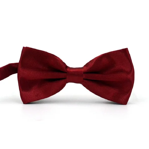 Мужской галстук-бабочка из полиэстера, однотонный галстук-бабочка бордового цвета для свадьбы, 2019
