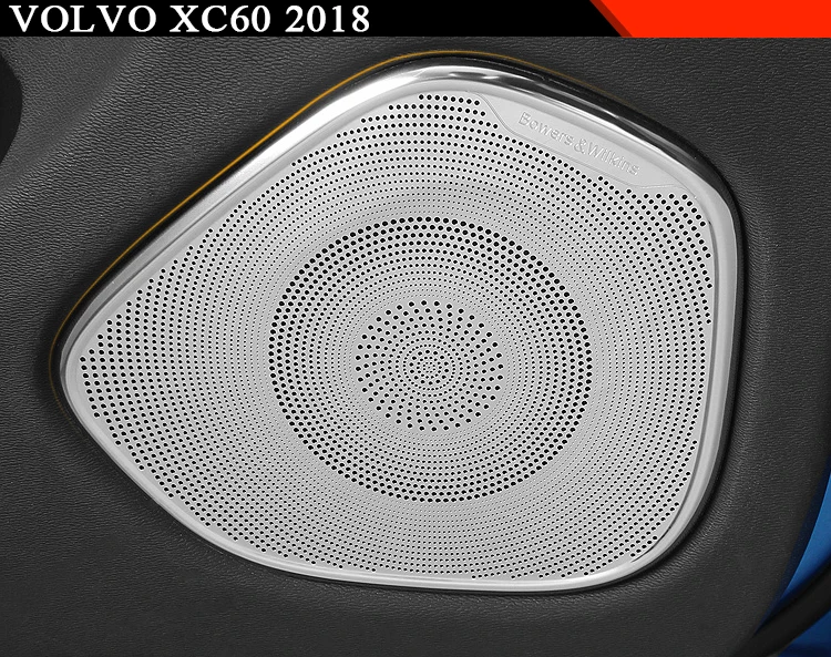 Для Volvo XC60 автомобильный Стайлинг интерьер аудио динамик дверь громкий динамик отделка наклейка кольцо крышка звук рамка украшения