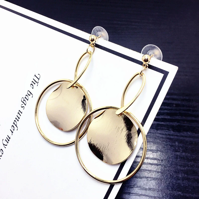 Новое поступление Для женщин Золотой Круг мотаться серьги Bijoux Pendientes Mujer Топ