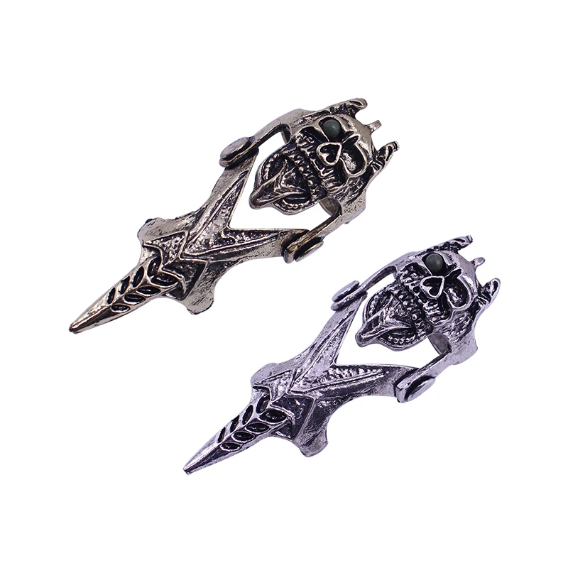 

Punk Skeleton Movable Joints Ring Men Jewelry Vintage Steampunk Zinc Alloy Bronze Skull Rings For Women Drop Shipping