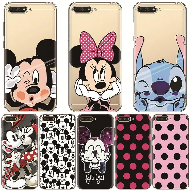 Милый Забавный мультяшный чехол для Coque huawei Y6 чехол прозрачный защитный для huawei Honor 7A 5,7 дюймов чехол для телефона задняя крышка