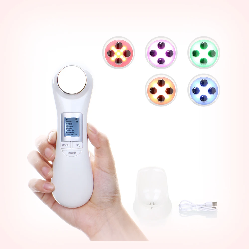 

LED Photon Face Skin Care Mesotherapy Electroporation RF Radio Frequency Device