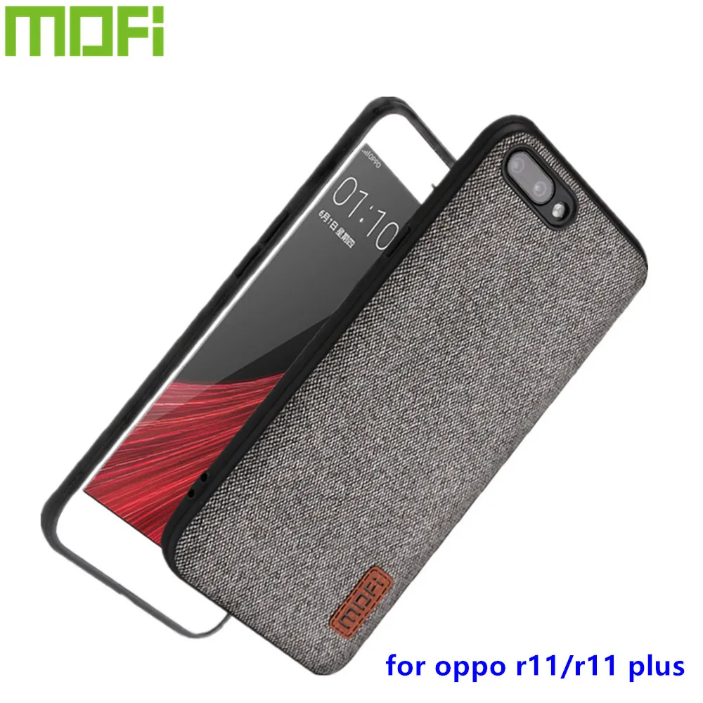 MOFi case R11 Luxury Fashion Denim Texture Cloth Case For OPPO TPU Silicone soft Anti-knock Cover for plus |