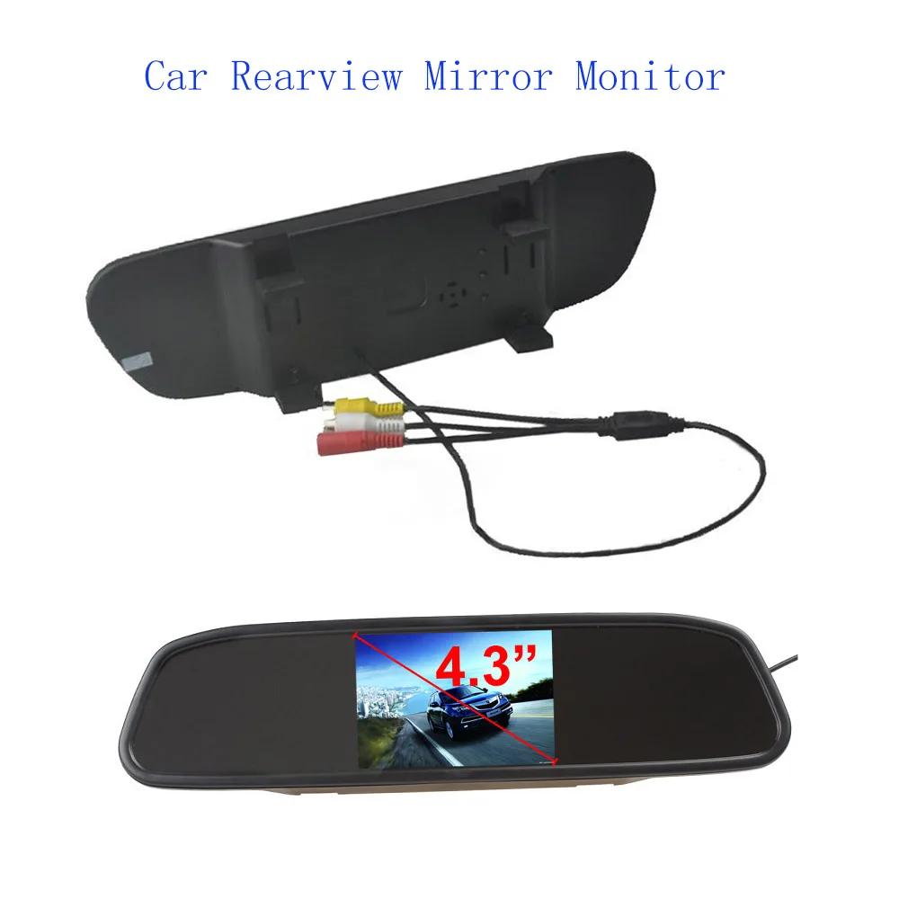HD 4 3 дюймов TFT LCD Автомобильное зеркало заднего вида монитор для камеры парковки