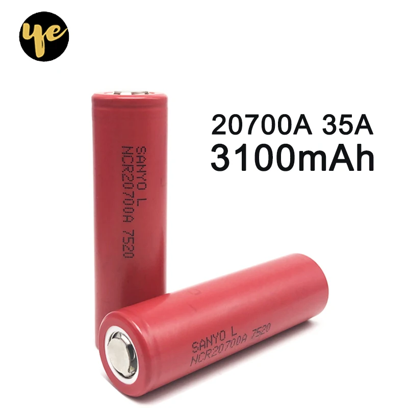 20700 батарея для SANYO NCR20700A 20700B 3100mAh 4250mAh 35A 20A аккумуляторная электронной сигареты Vape