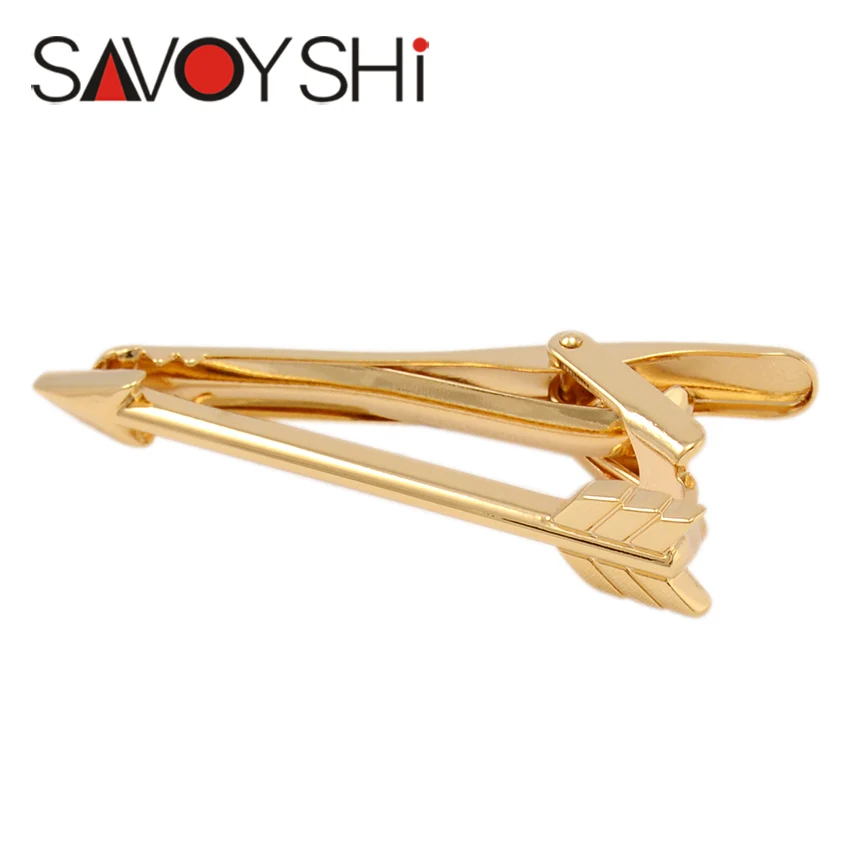 SAVOYSHI золотистые классические зажимы для мужчин булавка галстука высокое