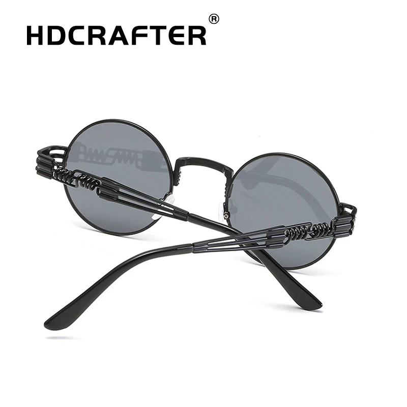 HDCRAFTER Ретро стиль готика стимпанк зеркальные солнцезащитные очки золотые и