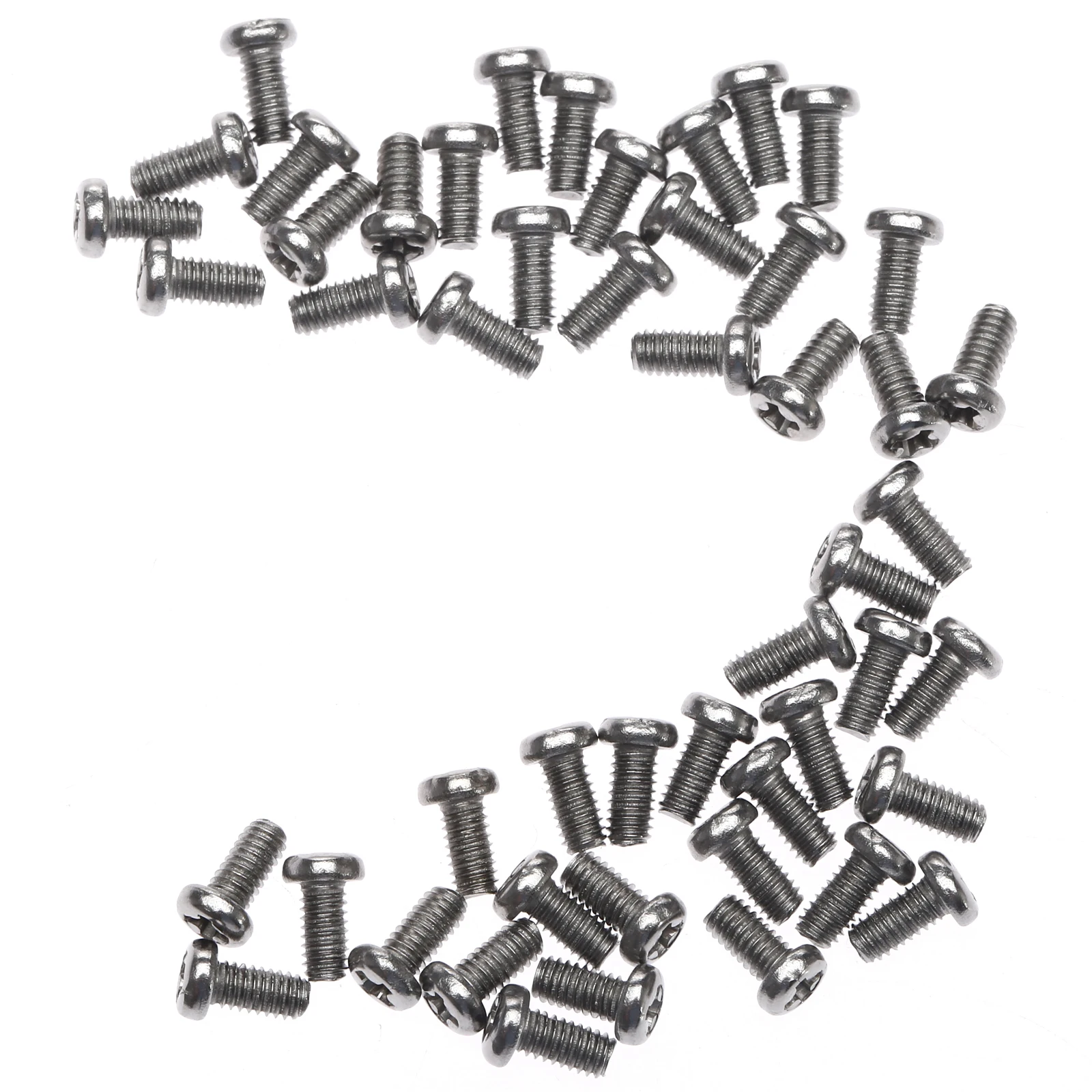 50Pcs M2.5x5mm Stainless Steel Phillip Plain Screws and Bolts M2.5 Cross Recessed Pan Head Phillips Cap Fastener Machine Tools |