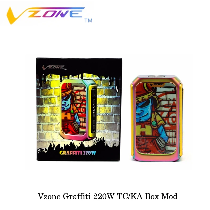 Электронные сигареты Vzone граффити 18650 Вт TC/KA поле Mod по двойной 220 батареи