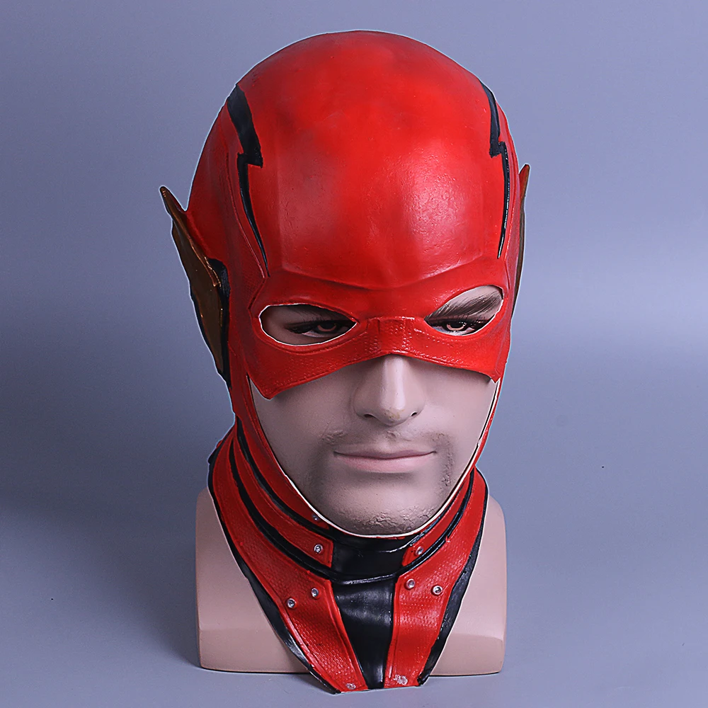 Вспышка Маска DC Barry Allen костюмная маска косплей реквизит Хэллоуин Полная Голова