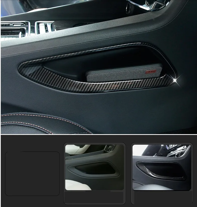 2pcs/set Car-styling Carbon Fiber Style Side Gear Box Panel Decoration Frame Trim For Jaguar F-Pace f pace X761 2016-2018 | Автомобили и