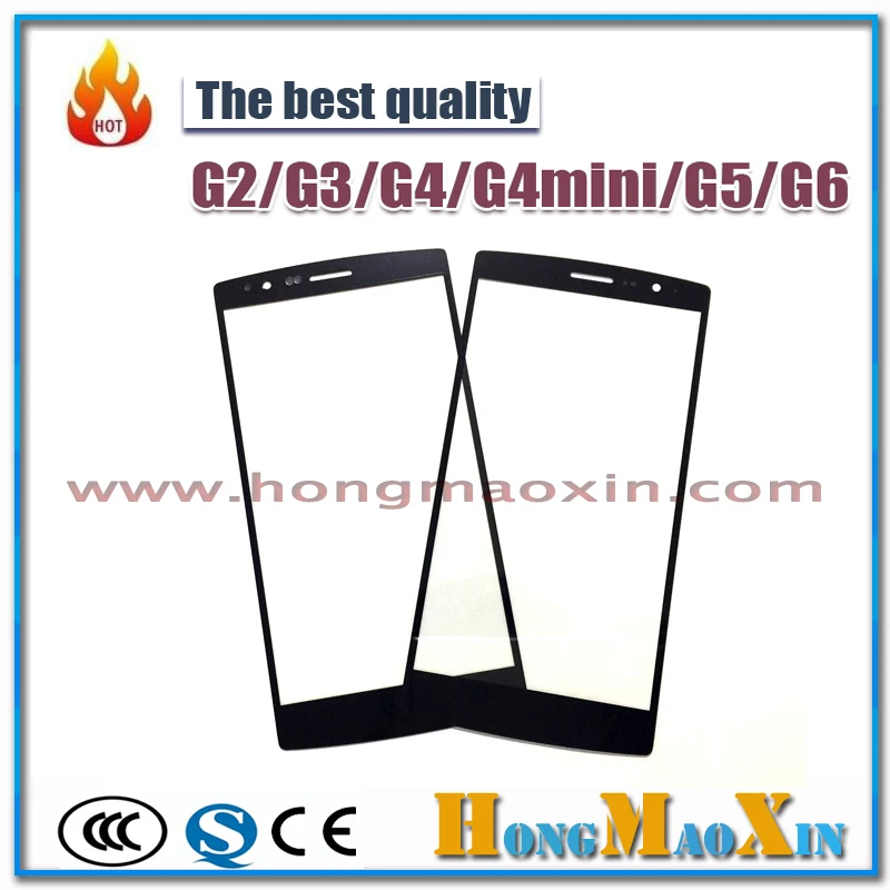 10 шт. ЖК-передняя внешняя стеклянная крышка объектива для LG G2 G3 D850 G4 H810 G4mini G5 G6 H870