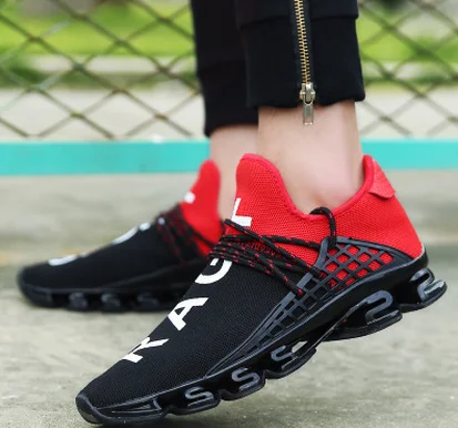 Кроссовки XEK мужские сетчатые дышащие на шнуровке для спорта и бега с надписью