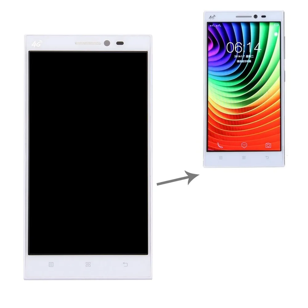 

H LCD Screen and Digitizer Full Assembly with Frame for Lenovo Vibe Z2