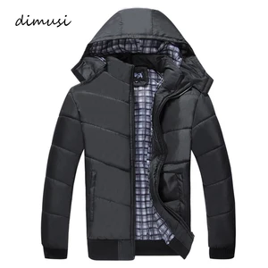 DIMUSI мужская зимняя куртка на подкладке, мужская повседневная парка, модная верхняя одежда, ветровки с капюшоном 4XL,TA281