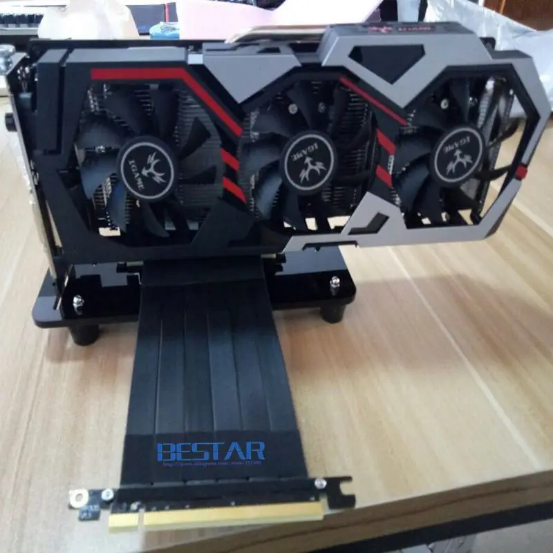Подставка для видеокарт, чехол для самостоятельной сборки ATX PCI-E, внешний встроенный Монтажный кронштейн с подставкой для переходного кабеля pcie x1 x4 x16, версия R L (art.: 7a60df012) - 7a60df012