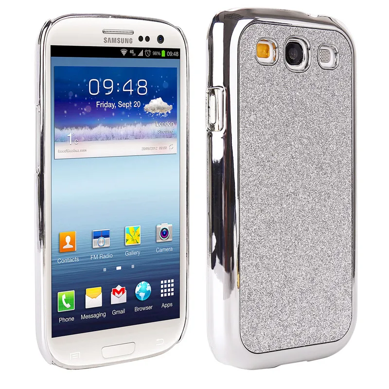 Роскошный чехол сверкающий с блестками для Samsung S3 горный хрусталь Покрытие