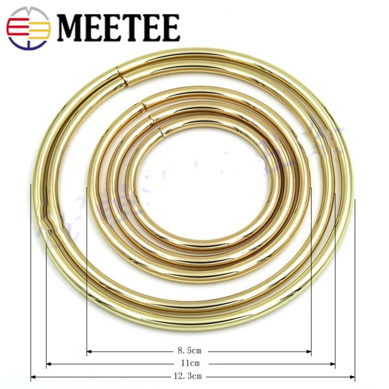 Meetee 2/10 шт. 60 120 мм металлическая круглая сумка с ручкой пряжки женская замком